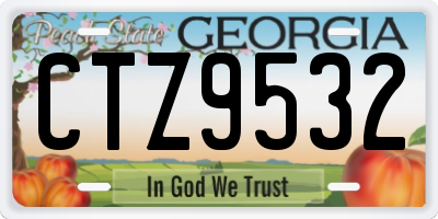 GA license plate CTZ9532