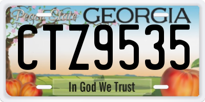 GA license plate CTZ9535