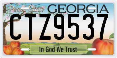 GA license plate CTZ9537