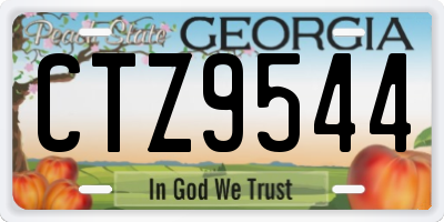GA license plate CTZ9544