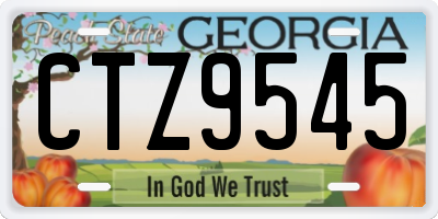 GA license plate CTZ9545