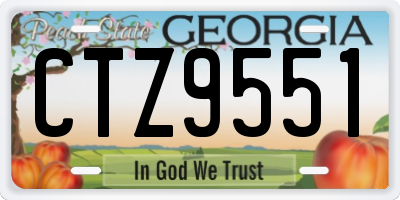 GA license plate CTZ9551