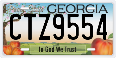 GA license plate CTZ9554