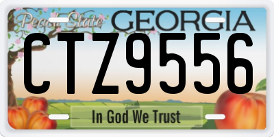 GA license plate CTZ9556