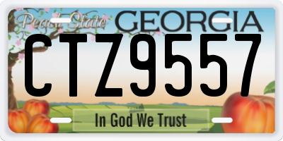 GA license plate CTZ9557
