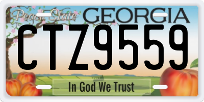 GA license plate CTZ9559