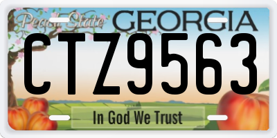 GA license plate CTZ9563