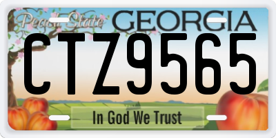 GA license plate CTZ9565
