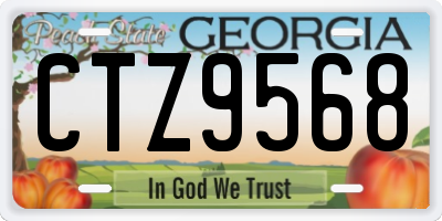 GA license plate CTZ9568