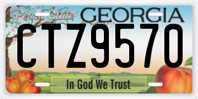GA license plate CTZ9570