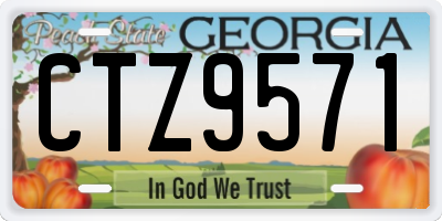 GA license plate CTZ9571