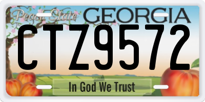 GA license plate CTZ9572