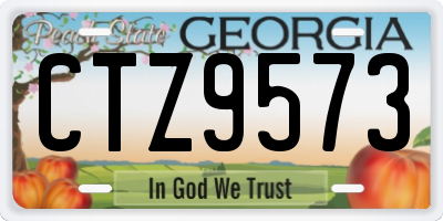 GA license plate CTZ9573