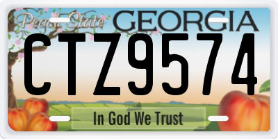 GA license plate CTZ9574