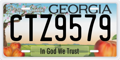 GA license plate CTZ9579