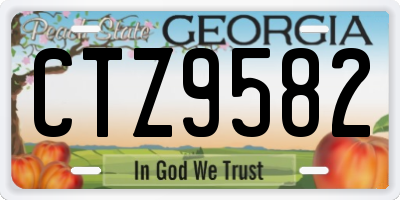 GA license plate CTZ9582