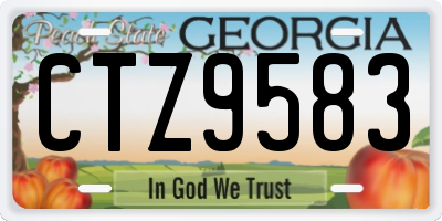 GA license plate CTZ9583