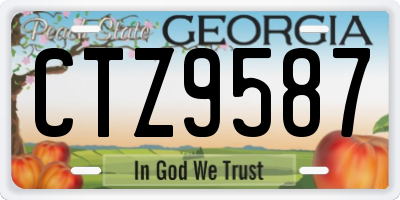 GA license plate CTZ9587