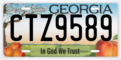 GA license plate CTZ9589