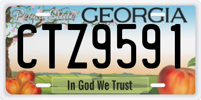 GA license plate CTZ9591