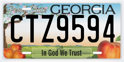 GA license plate CTZ9594