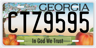 GA license plate CTZ9595