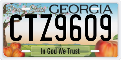 GA license plate CTZ9609