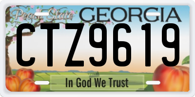 GA license plate CTZ9619