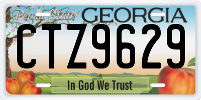 GA license plate CTZ9629