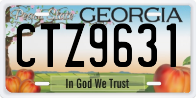 GA license plate CTZ9631