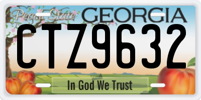 GA license plate CTZ9632