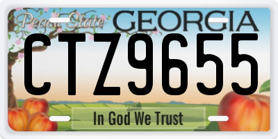 GA license plate CTZ9655