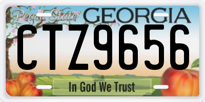 GA license plate CTZ9656