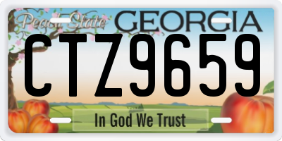 GA license plate CTZ9659