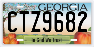GA license plate CTZ9682