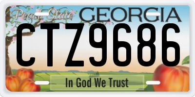 GA license plate CTZ9686
