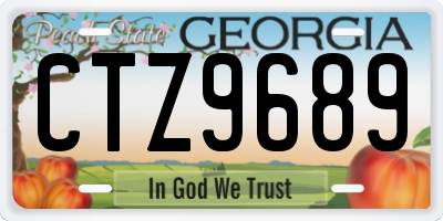 GA license plate CTZ9689