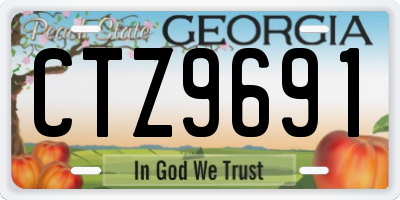 GA license plate CTZ9691