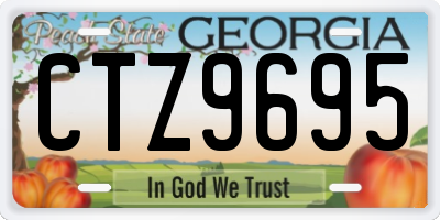 GA license plate CTZ9695