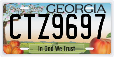 GA license plate CTZ9697