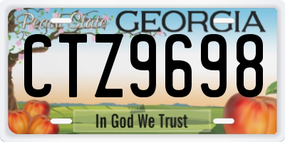 GA license plate CTZ9698