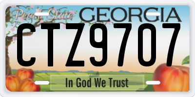 GA license plate CTZ9707