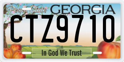 GA license plate CTZ9710