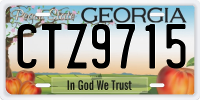 GA license plate CTZ9715