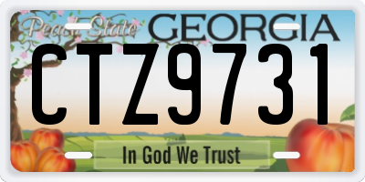 GA license plate CTZ9731