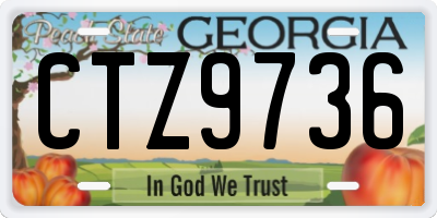 GA license plate CTZ9736