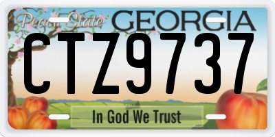 GA license plate CTZ9737