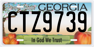 GA license plate CTZ9739