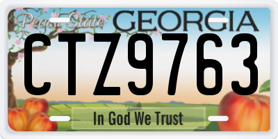 GA license plate CTZ9763