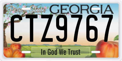 GA license plate CTZ9767
